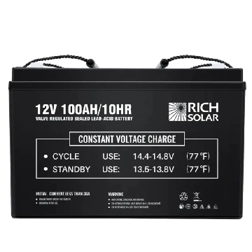 100Ah 12v AGM Battery Rich Solar Front